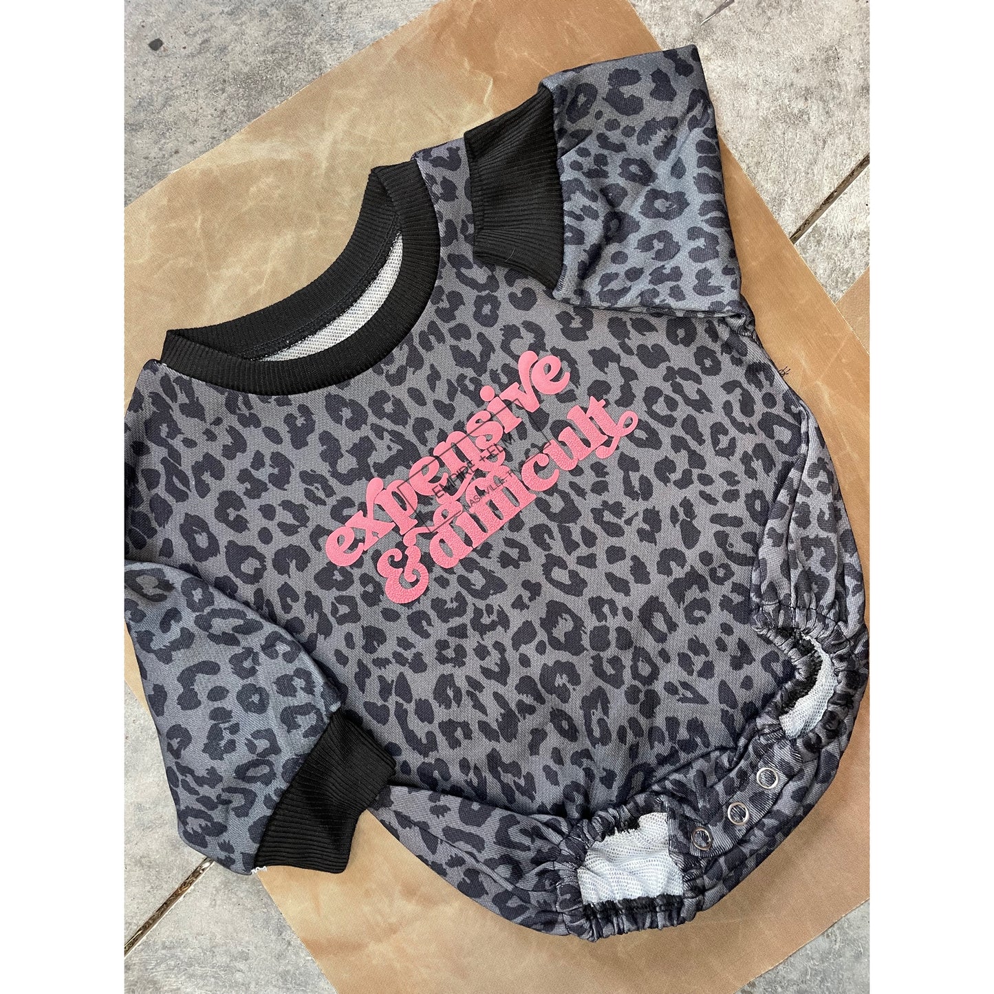 “Expensive & Difficult” Crewneck Bubble Sweater Onesie