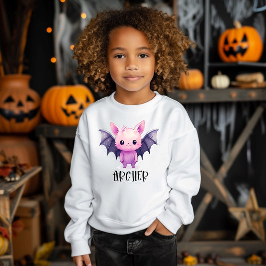 Personalized Halloween Bat Kids Shirt