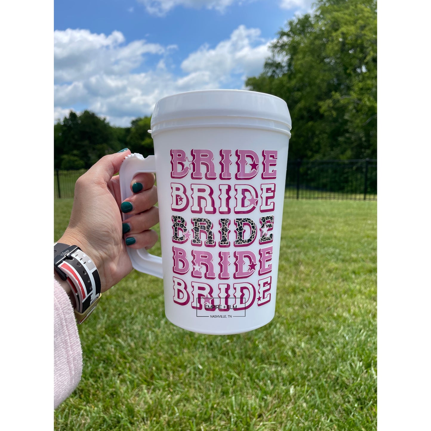 Bride Stacked 34 oz Mega Mug in White