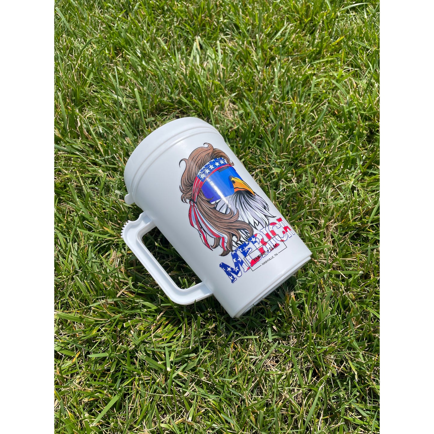 Merica Eagle 34 oz Mega Mug in White