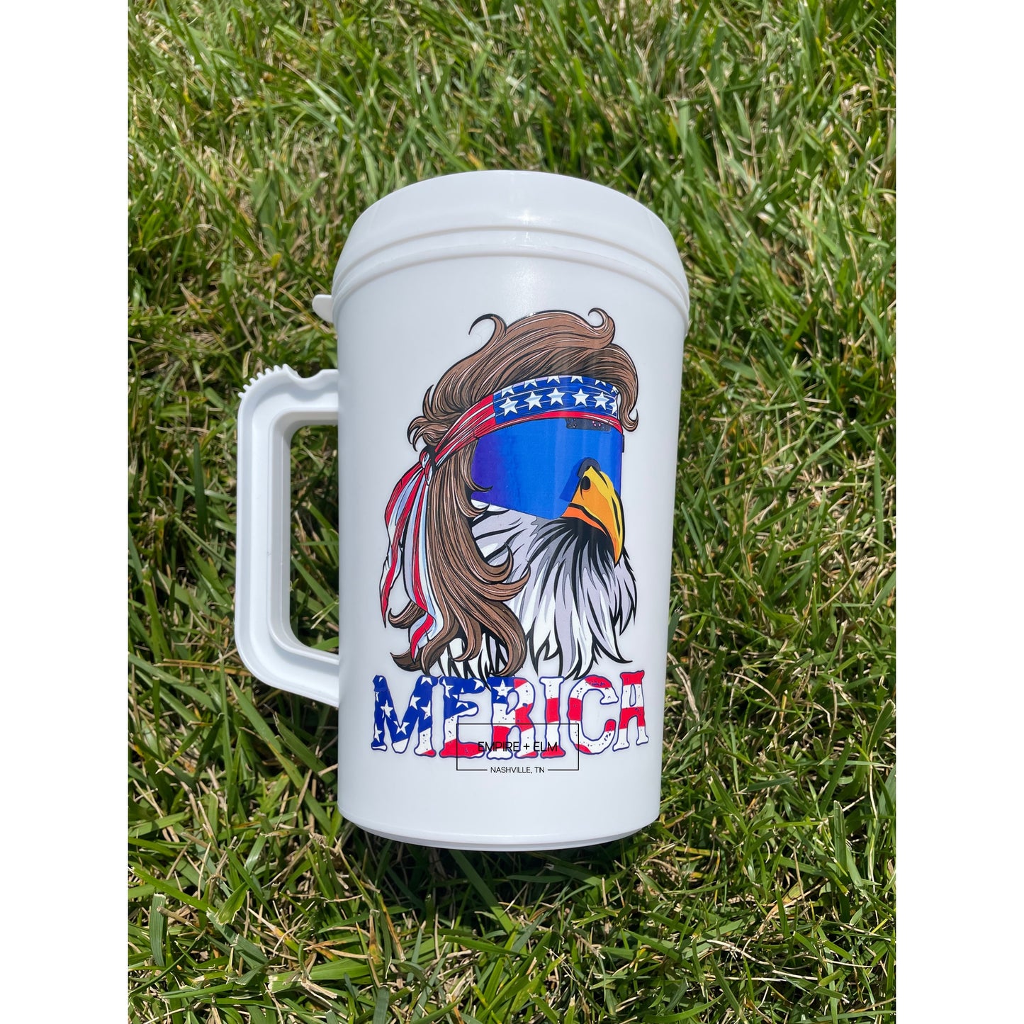 Merica Eagle 34 oz Mega Mug in White