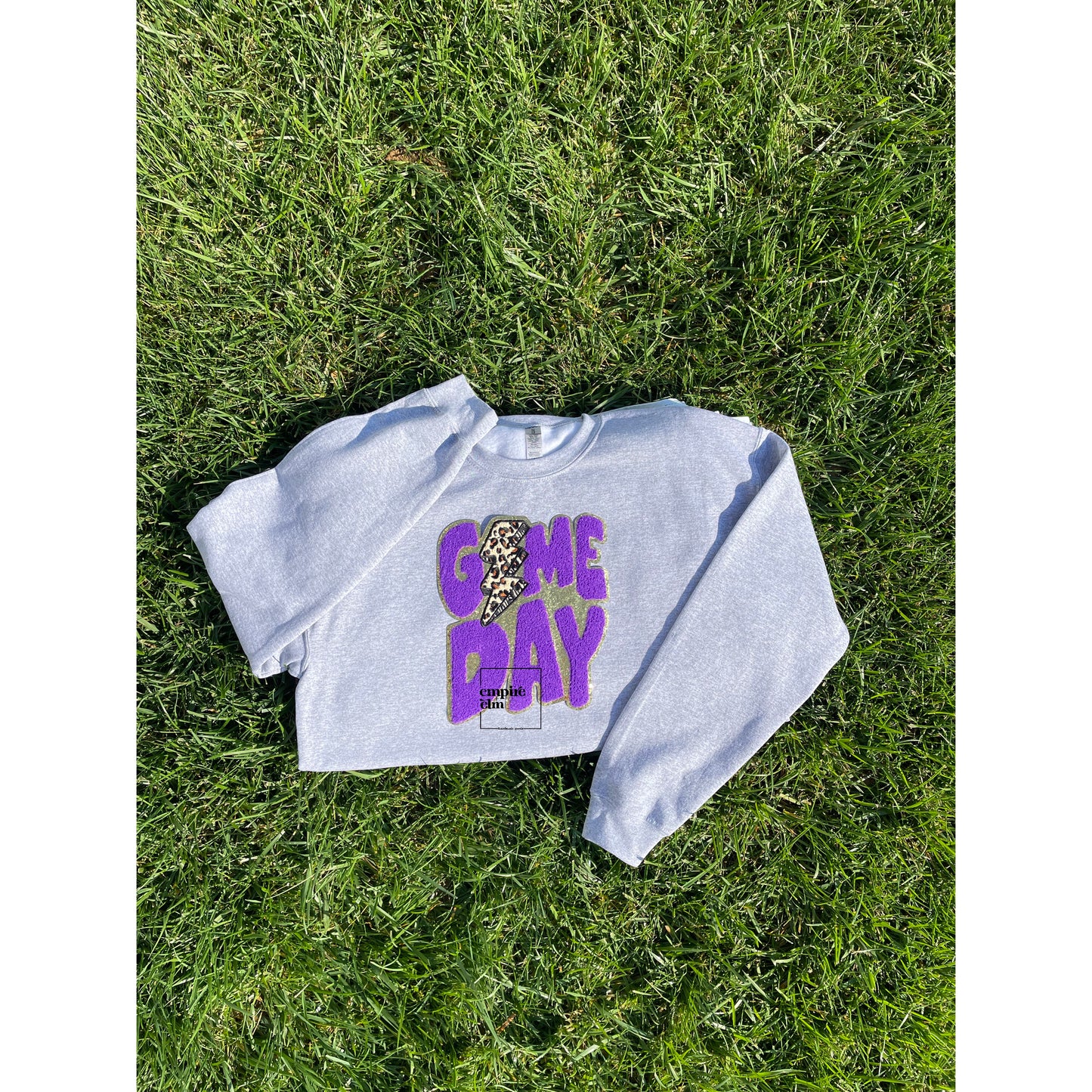 Purple Game Day Chenille Patch Women’s Sweatshirt