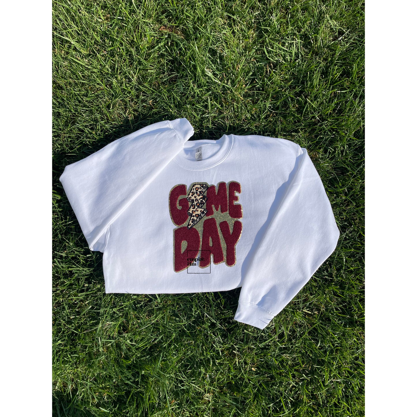 Maroon Game Day Chenille Patch Women’s Sweatshirt