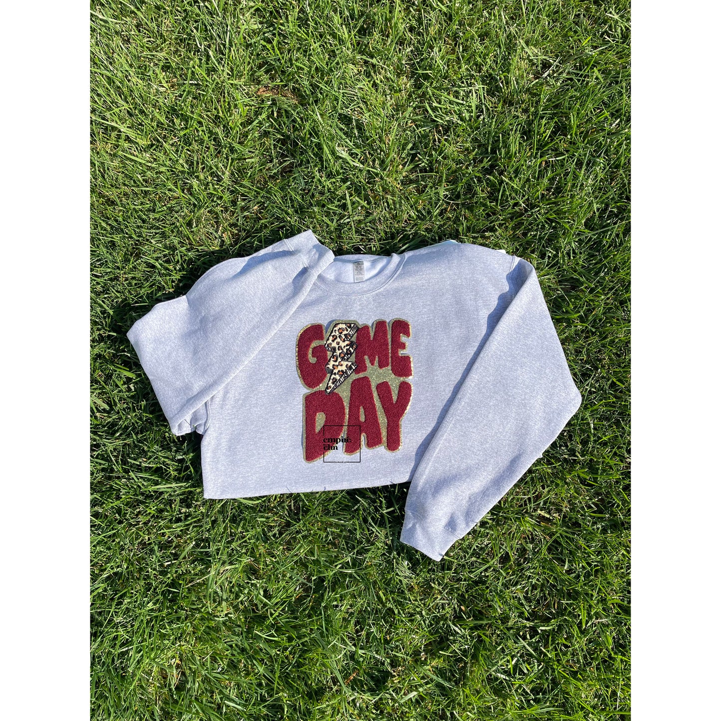 Maroon Game Day Chenille Patch Women’s Sweatshirt