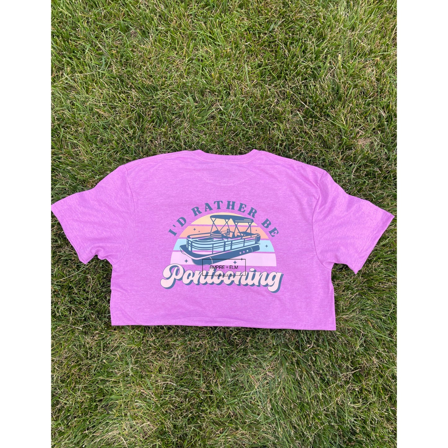 I’d Rather Be Pontooning Women’s T-Shirt [FRONT & BACK]