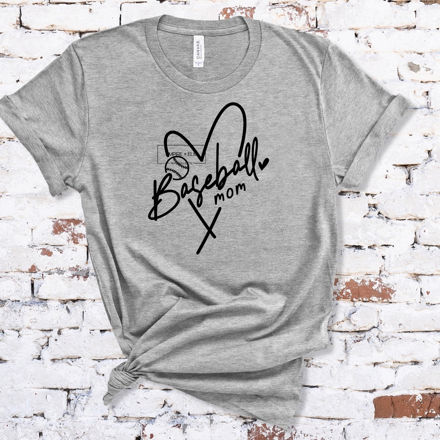 Baseball Mom Heart Women’s T-Shirt