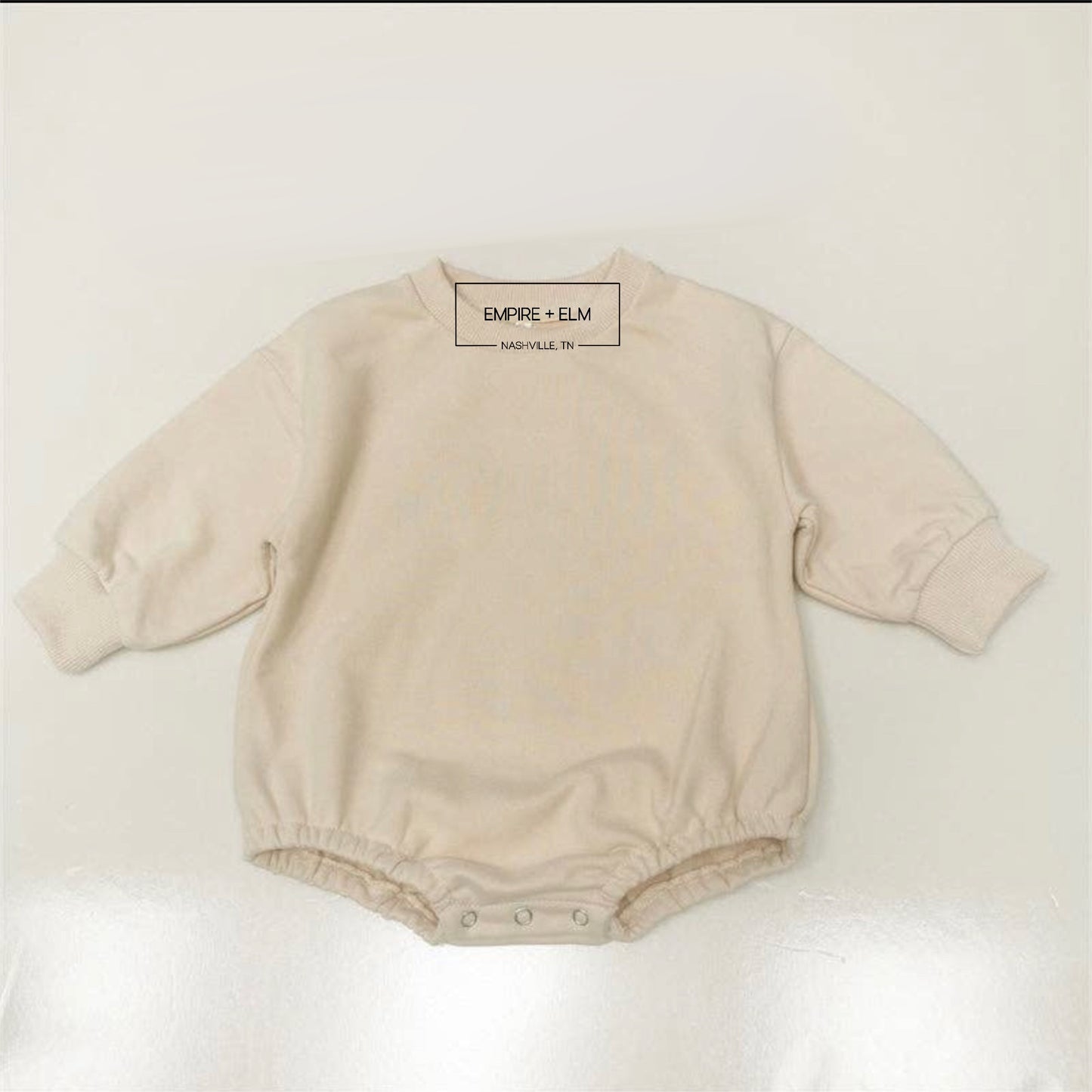 Crewneck Bubble Sweater Onesies-Blank