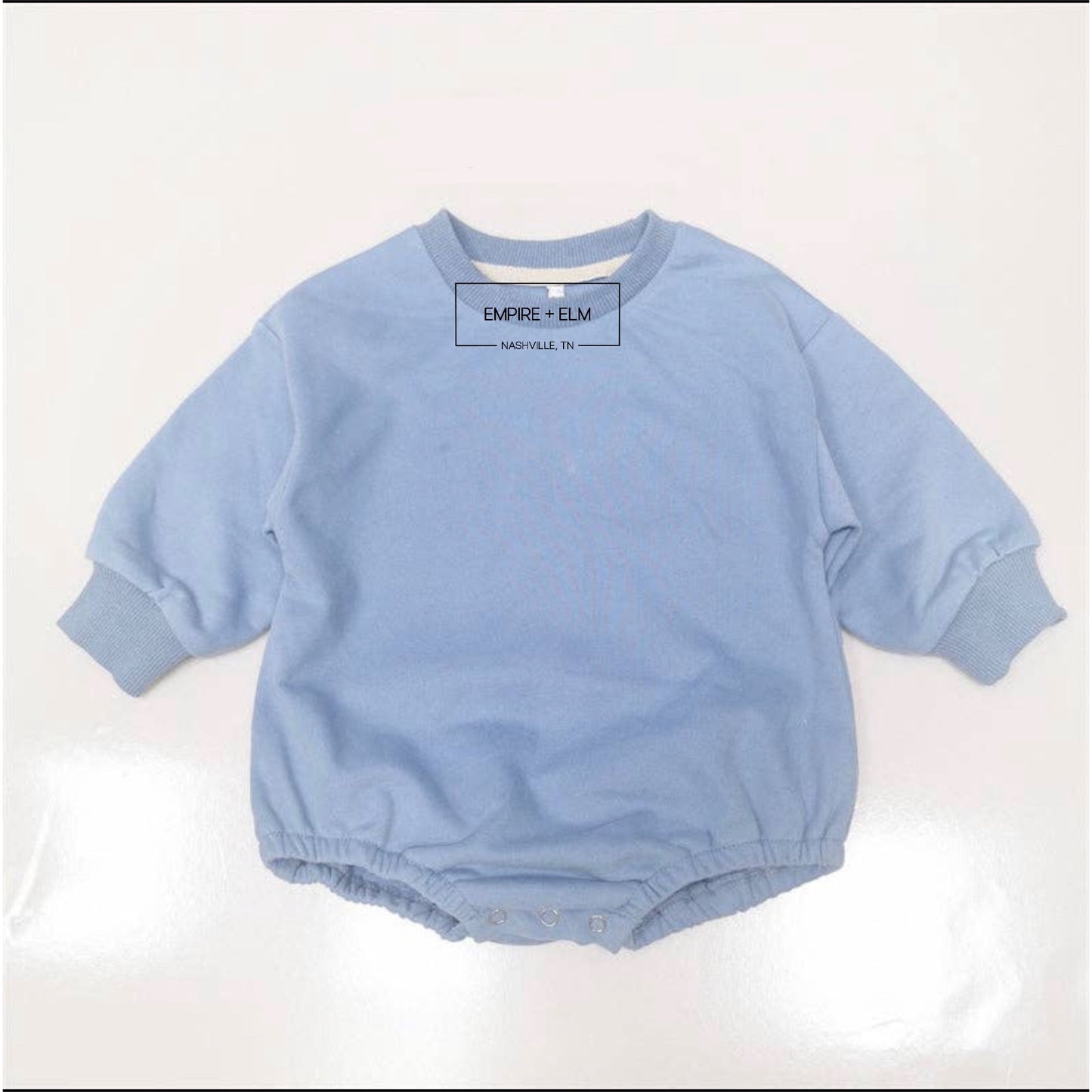 Crewneck Bubble Sweater Onesies-Blank