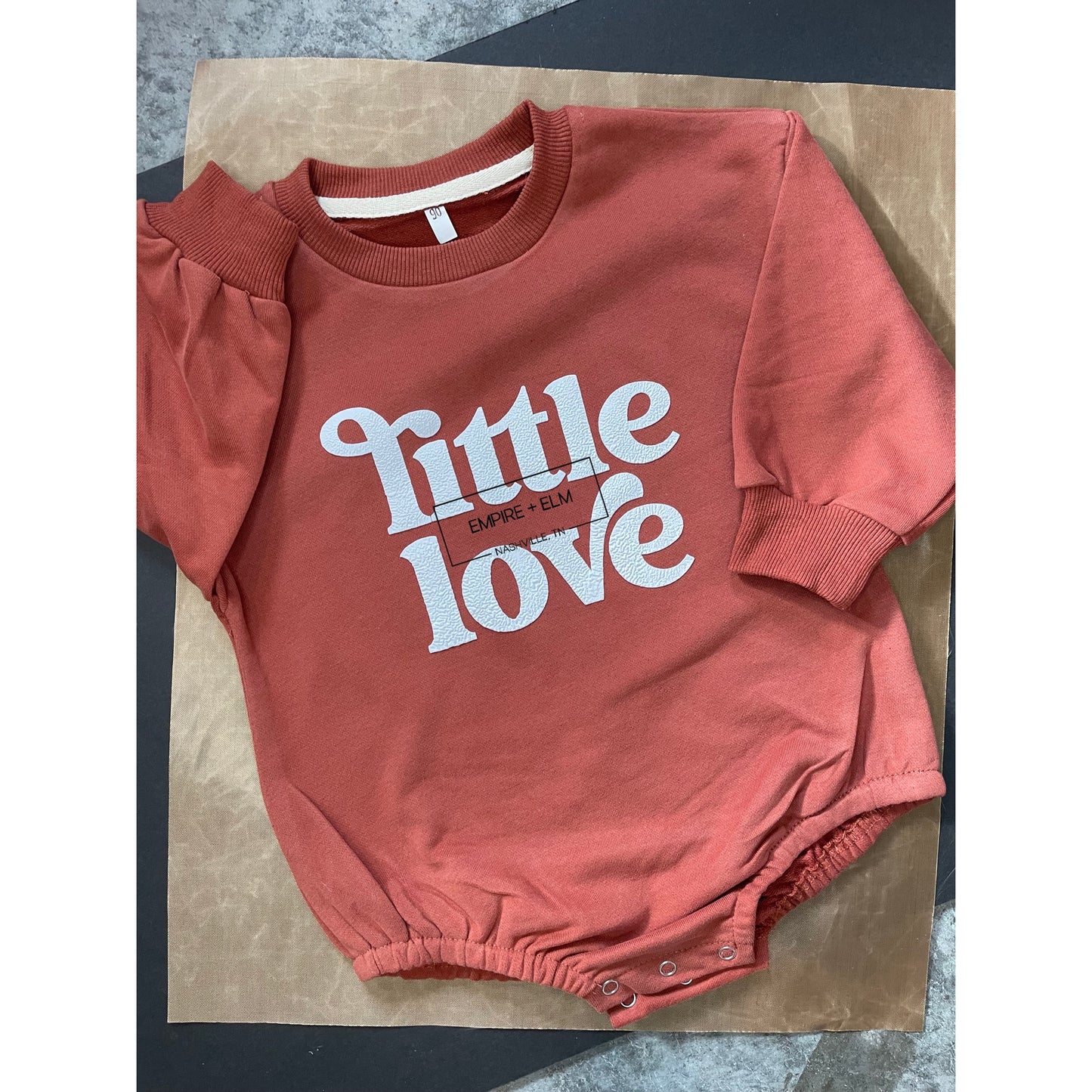 “Little Love” Crewneck Bubble Sweater Onesie